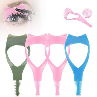 Eyelashes Tools Mascara Shield Applicator Guard 3 in 1, 2026 Upgrade Cosmetic Mascara Shield Applicator Eyelash Comb, Mascara Guard Tool Eye Lash Applicator Makeup Cosmetic (4 Pcs)