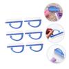Beatifufu 6pcs Large Blue Fingernail Dust Brushes Manicure Nail Cleaning Powder Scrubbing Tools for Professional Salon and Home Use view 3