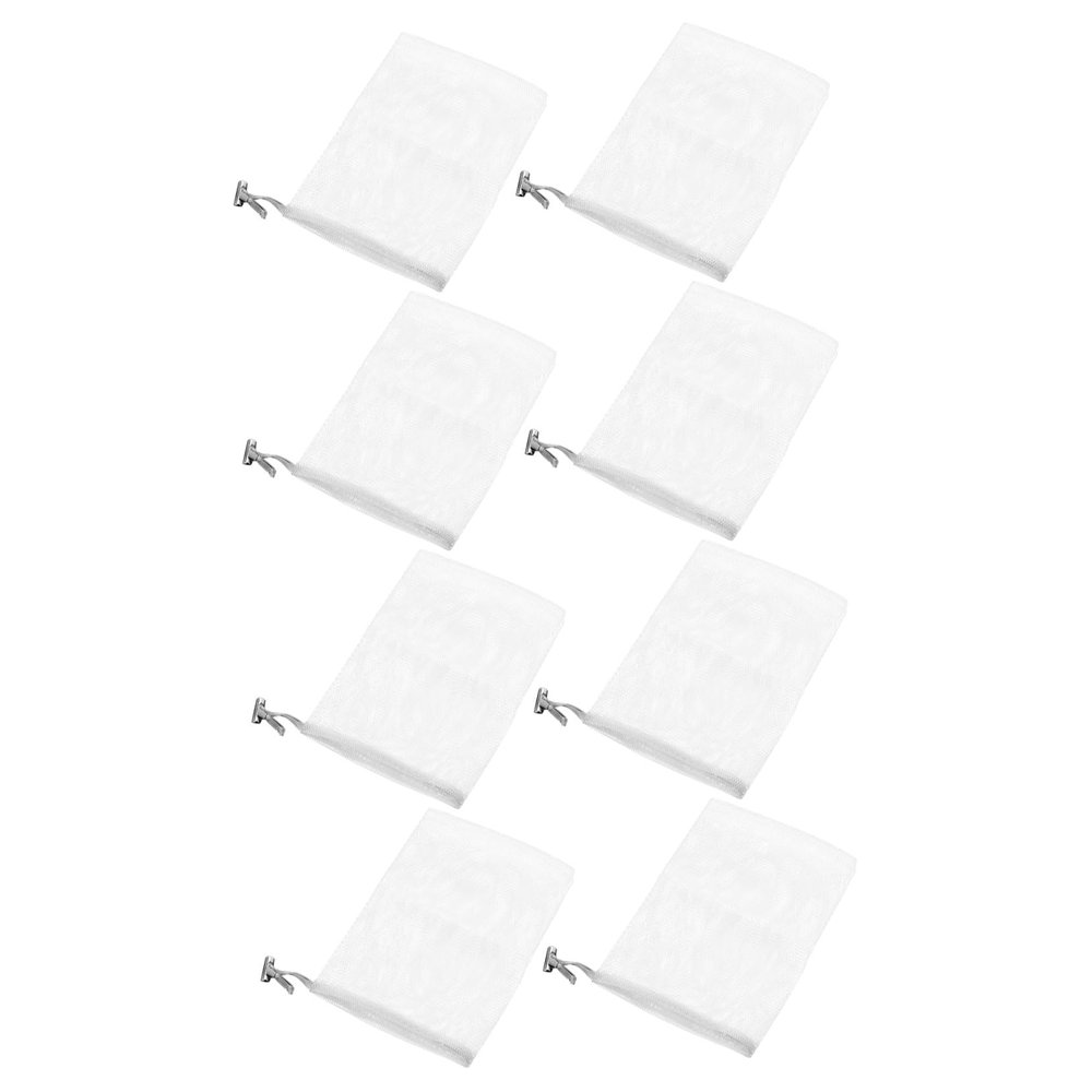 Beatifufu 8PCS Foaming Nets Soap Saver Pouches Exfoliating Mesh Soap Bags with Drawstring for Facial Cleansing for All Ages Deep Gray