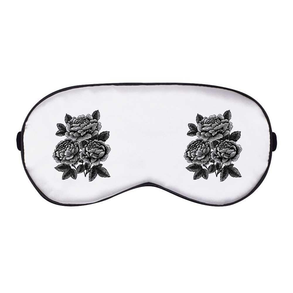 Azeeda 'Three Peonies' Sleep/Travel Eye Mask (EY00033426)