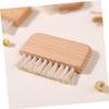 Beatifufu 3pcs Pig Bristle Nail Brush for Fingernail and Toe Cleaning Stiff Bristle Scrubbing Brush for Removing Stains Under Nails Portable Lightweight for Men and Women view 2
