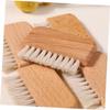 Beatifufu 3pcs Pig Bristle Nail Brush for Fingernail and Toe Cleaning Stiff Bristle Scrubbing Brush for Removing Stains Under Nails Portable Lightweight for Men and Women view 3