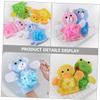 Beatifufu 4Pcs Cartoon Bathing Gloves Soft Supple Skin Cleansers Gentle Shower Mitts for Boys Adorable Animal Designs Lightweight and Portable for Home and Travel Use view 3