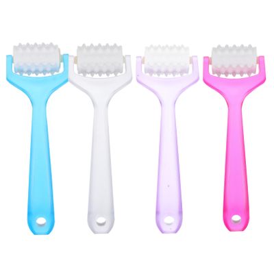 Beatifufu 4Pcs Facial Roller Massager for Skin Care Manual Muscle Relaxing Tool to Stimulate Circulation Reduce Wrinkles and Dark Circles Easy Storage with Hanging Random Color