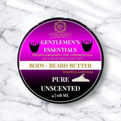 5 Star Beauty Collection Beard & Face Butter Balm Gentlemens Essentials Luxe  4 oz