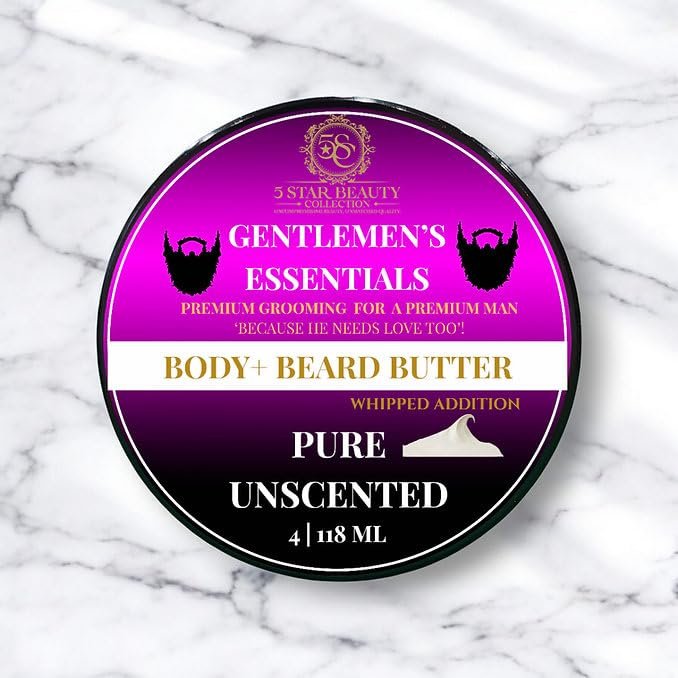 5 Star Beauty Collection Beard & Face Butter Balm Gentlemens Essentials Luxe  4 oz