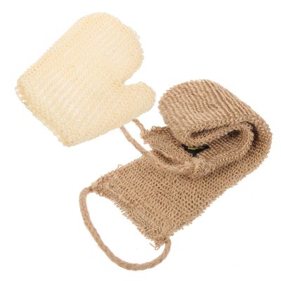 Beatifufu Exfoliating Back Scrubber with Dual-texture Jute Bath Gloves and Long Jute Towel Gentle Body Scrubbers for Women Shower Spa Deep Cleansing and Dead Skin Removal