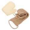 Beatifufu Exfoliating Back Scrubber with Dual-texture Jute Bath Gloves and Long Jute Towel Gentle Body Scrubbers for Women Shower Spa Deep Cleansing and Dead Skin Removal view 1