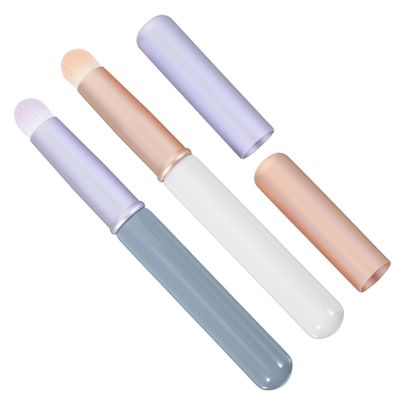 Gogogmee 2pcs Mini Lip Brush with Cover Portable Lipstick and Lip Gloss Applicators for Women Ergonomic Makeup Tools Concealer Eyeshadow and Skin-friendly Design