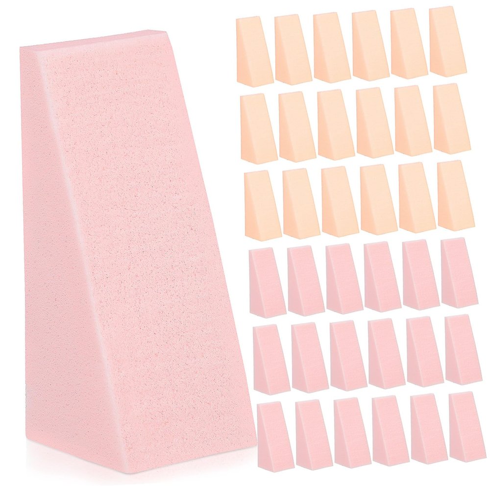 Beatifufu 96Pcs Triangle Makeup Sponges for Foundation Blush Cream Liquid Powder Applicators with High Elasticity and Cut Design for Professional and Personal Use