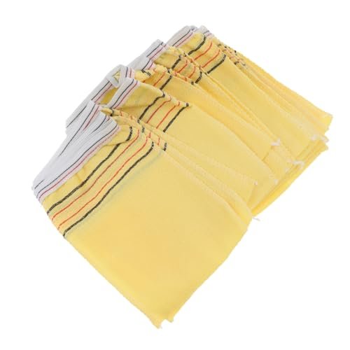 Beatifufu 20Pcs Dual-sided Exfoliating Shower Gloves for Body Scrubbing and Massage Spa Bath Mitts for Smooth Skin Comfortable Khaki Bath Gloves for Adults