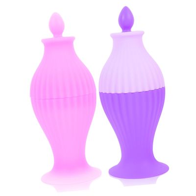 Beatifufu 2pcs Silicone Facial Cooling Roller for Puffiness Relief and Pore Shrinking Reusable Face Massager for Skin Firming and Brightening Easy to Clean and Use