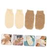Beatifufu 4Pcs Deep Exfoliating Shower Bath Gloves for Body Scrubbing and Dead Skin Removal Rich Foaming Spa Gloves for Back and Full Body Cleansing Lightweight and Portable Bathing view 4