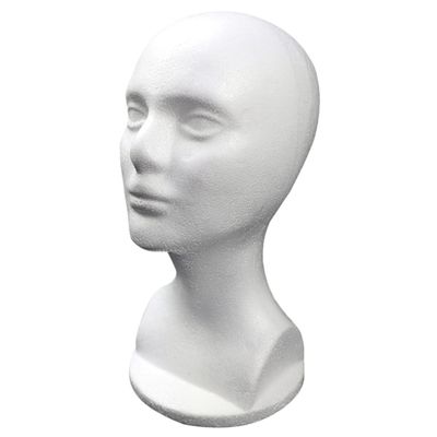 Mikinona Female Foam Mannequin Head Display Stand Wig Holder Hat Stand for Sunglasses Scarf Display Realistic Lifelike Texture Practical Use