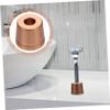 Beatifufu Rose Gold Aluminum Safety Razor Stand Compact Manual Razor Base Holder for Men Grooming Smooth Edges for Safe Use Space-saving Trimmer Organizer Easy to Clean Bathroom Accessory view 4