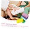 IWOWHERO 10pcs Double-Sided PU Foot Care Stones for Pedicure Dead Skin Callus Remover with Ergonomic Grip Moist Skin Softening Pumice Scrubber for Callus and Removal view 3