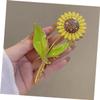 Mikinona Sunflower Hair Claw Clip for Women Elegant Metal Flower Hair Accessories Non-slip Strong Grip Ponytail Holder and view 4