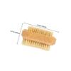 Beatifufu 3Pcs Natural Beech Wood Nail Brush Portable Wear-resistant Nail Scrubber for Household Fingernail Cleaning and Dust Removal Comfortable Grip for Manicure and Pedicure Use view 2