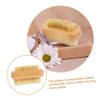 Beatifufu 3Pcs Natural Beech Wood Nail Brush Portable Wear-resistant Nail Scrubber for Household Fingernail Cleaning and Dust Removal Comfortable Grip for Manicure and Pedicure Use view 3