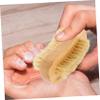 Beatifufu 3Pcs Natural Beech Wood Nail Brush Portable Wear-resistant Nail Scrubber for Household Fingernail Cleaning and Dust Removal Comfortable Grip for Manicure and Pedicure Use view 4