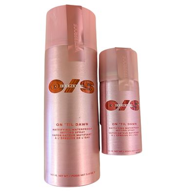 On Til Dawn Big & Bitty Mattifying Waterproof Setting Spray Duo  Includes Full Size (3.4 fl. oz / 146 mL) and Travel Size (1.0 fl. oz / 46 mL)