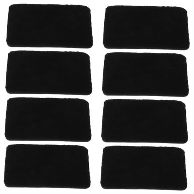 IWOWHERO 8pcs Ultra-thin Square Powder Puff Soft PU Leather Crystal Velvet Makeup Tools for Loose Pressed Powder Replacement and Portable Cosmetic Sponge