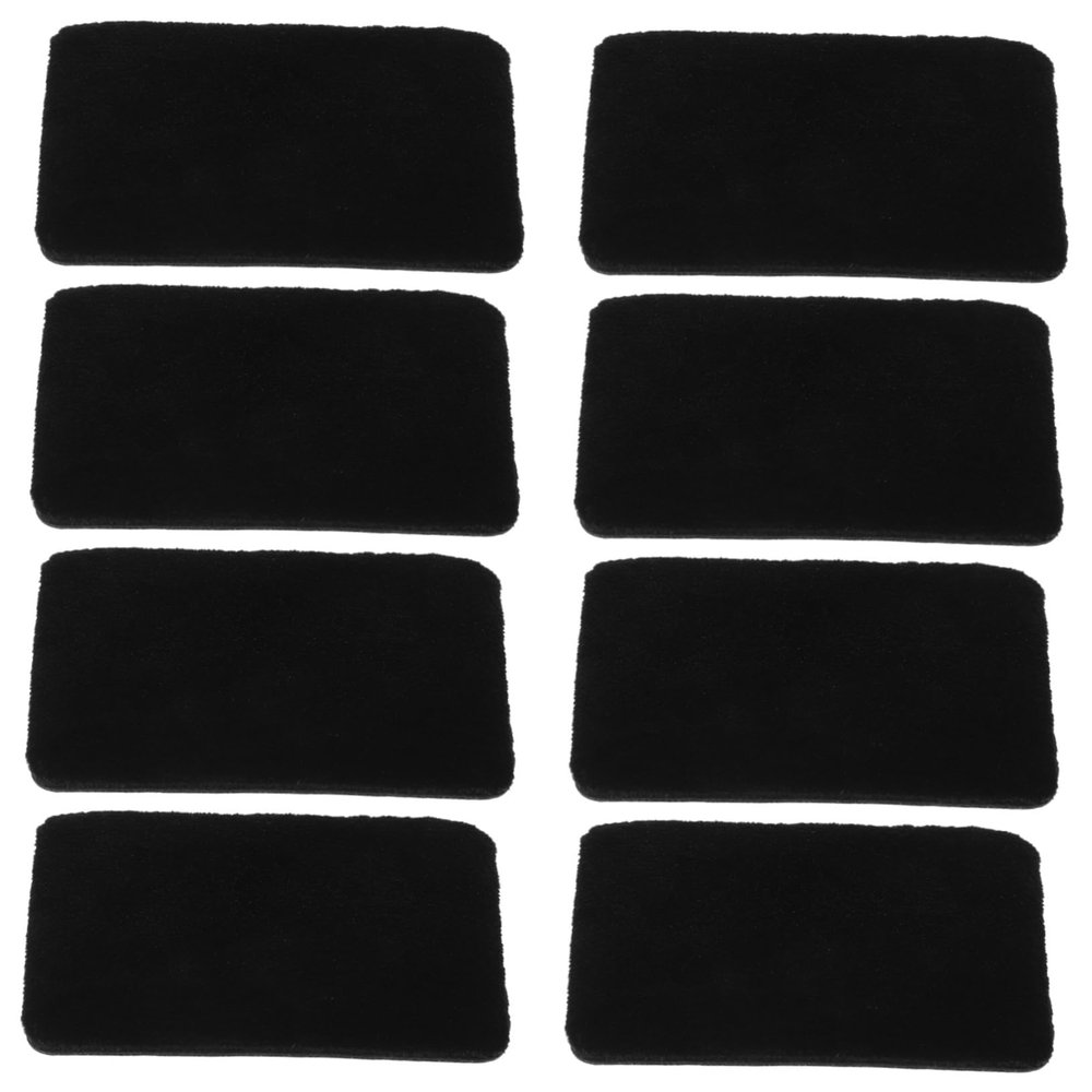 IWOWHERO 8pcs Ultra-thin Square Powder Puff Soft PU Leather Crystal Velvet Makeup Tools for Loose Pressed Powder Replacement and Portable Cosmetic Sponge