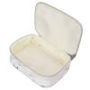 3Pcs Women Cosmetic Set, Marble Print Makeup, PU Leather Cosmetic Storage with Golden, Large Medium Small Travel for Daily Cosmetics Brush Sets Jewelry view 3