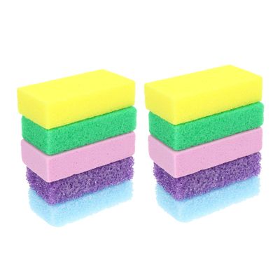 Beatifufu 10pcs Pumice Stone Foot Scrubber for Dead Skin Callus Removal Ergonomic Hard Skin Remover for Feet Massage and Relaxation Multi-Color Pedicure Stones for Home and Travel Use