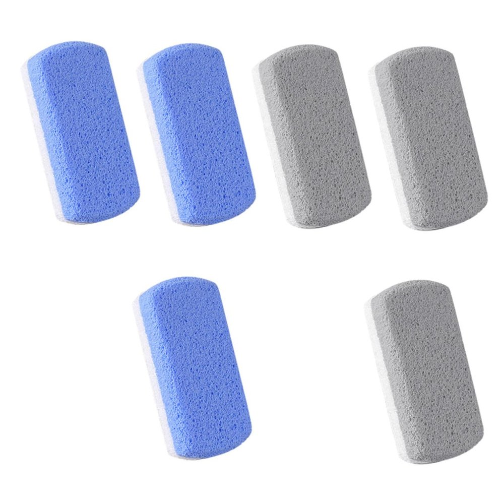 Beatifufu 6pcs Foot Callus Remover Stones Glass Pedicure Tools for Heel Repair and Dead Skin Exfoliation Smooth Rounded Design for Comfortable Daily Foot Care Washable Reusable with Blue and