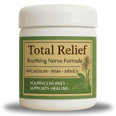 HiRelief Total Relief Magnesium Cream for Nerves Fast-Absorbing MSM & Arnica Cream for Healthy, Comfortable Nerves and Daily Comfort 4 Fl Oz (Pack of 1)