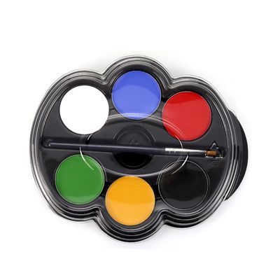 COOLHIYA Washable Colors Body Paint Set with Brush Gentle Face Painting Kit for Sensitive Skin Quick-dry Non-toxic Makeup Supplies for Halloween Parties Carnivals and DIY Body Art