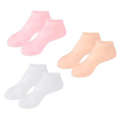 Beatifufu 3Pairs Moisturizing Socks for Cracked Feet Women Softening Anti-Cracking Foot Covers XL Skin-Friendly Care Hydrates and Nourishes Dry Rough Heels and Toes