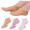 IWOWHERO 3 Pairs Moisturizing Spa Socks for Women with Elastic Fit Aloe Infused Heel Care Reusable Hydrating Lotion Socks for Dry Cracked Feet Treatment and Foot Skin Nourishment view 2