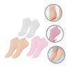 IWOWHERO 3 Pairs Moisturizing Spa Socks for Women with Elastic Fit Aloe Infused Heel Care Reusable Hydrating Lotion Socks for Dry Cracked Feet Treatment and Foot Skin Nourishment view 3