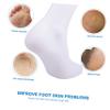 Beatifufu Moisturizing Foot Skin Sock for Dry Cracked Heels Exfoliator Stocking with Elastic Protection Callused Feet Treatment Socks for Women XL White view 4