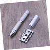 PLAFOPE Double Edge Stainless Steel Safety Razor for Men Professional Barber-style Precise Shave with Textured Grip Reusable Shaving Tool for Smooth Facial Grooming view 2
