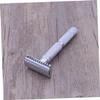 PLAFOPE Double Edge Stainless Steel Safety Razor for Men Professional Barber-style Precise Shave with Textured Grip Reusable Shaving Tool for Smooth Facial Grooming view 4