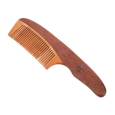 Beatifufu Natural Wood Beard Comb for Men Wide Tooth Styling and Scalp Massage Compact Portable Grooming Tool for Curly and Short Beards Gentle Skin Travel Friendly