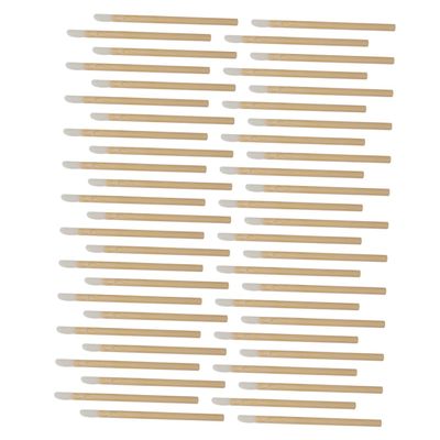 COOLHIYA 50Pcs Disposable Wooden Lipstick Applicators Lip Gloss Wand Makeup Brushes for Eyelash and Lip Makeup Portable and Hygienic Beauty Tool