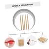COOLHIYA 50Pcs Disposable Wooden Lipstick Applicators Lip Gloss Wand Makeup Brushes for Eyelash and Lip Makeup Portable and Hygienic Beauty Tool view 3