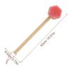 Anneome Silicone Long Handle Shower Brush for Body Exfoliating and Massage Soft Bristle Bath Scrubber for Back Cleaning and Store Pink Bath Brush view 2