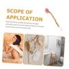 Anneome Silicone Long Handle Shower Brush for Body Exfoliating and Massage Soft Bristle Bath Scrubber for Back Cleaning and Store Pink Bath Brush view 3