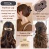 12 Pack Flat Hair Clips for Women-3 Styles Matte Neutral Flat Claw Clips, Black, Blonde,Light Brown & Dark Brown, French Duckbill Styling Accessories (Matte Neutral-3) view 4