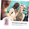 COOLHIYA 100pcs Disposable Plastic Lip Brush for Precise Lipstick Application Travel-friendly Makeup Tool for Professional and Home Use Carry Lip Gloss Applicators view 2