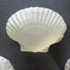 Decorative Seashell Soap Set White, 3-Piece Set, Coastal Beach Theme, 3 Inch Scallop Shells, Vanilla scented view 2