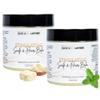 Bask & Lather Stimulating Scalp and Hair Balm  Peppermint & Rosemary Hair Growth Balm with Shea Butter, Mango Butter & Jojoba Oil  Moisturizing Scalp Treatment for Dry, Itchy Scalp, 6 oz, 2 Pack view 1