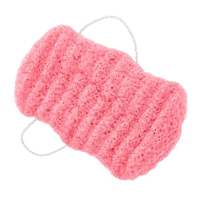 LIFKOME Deep Cleansing Exfoliating Sponge Soft Bath Ball with Rich Foam Hold Shower Scrubber for Women Men Multifunctional Body Loofah for Daily Shower and Pool Use Red Bath Accessory