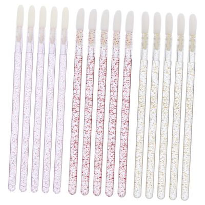COOLHIYA 150pcs Disposable Crystal Lip Brush Portable Lip Gloss Applicator Wands in Red Blush Metallic Precise Beauty Tools for Makeup Application and Lipstick Touch-up