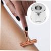 Beatifufu Brass Manual Razor Stand Anti-rust Shaver Base Alloy Shaving Razor Holder Stable Non-slip Bathroom Storage for Men Grooming Accessories view 2